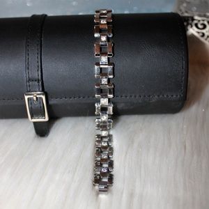 💙💙Host Pick💙💙 8 1/2"  Men's Heavy Stainless Steel & CZ Bracelet